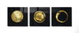 Wallity Set de 3 Cuadros Decorativos de Vidrio Templado Multicolor 40 x 40 cm